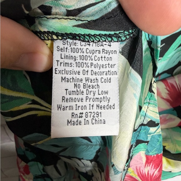 Johnny Was Tropical Botanical Maxi Dress | Resortcore Boho Luxe Island / Size XS - Picture 5 of 10